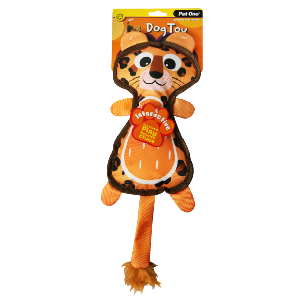Pet One Dog Toy Tiger with Big Squeaker