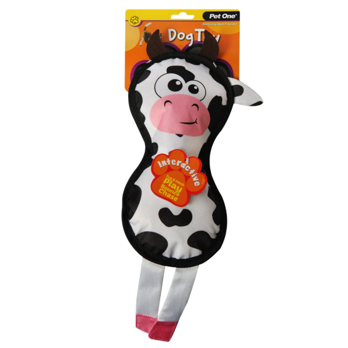 Pet One Dog Toy Cow with Squeaker 42cm (47385)