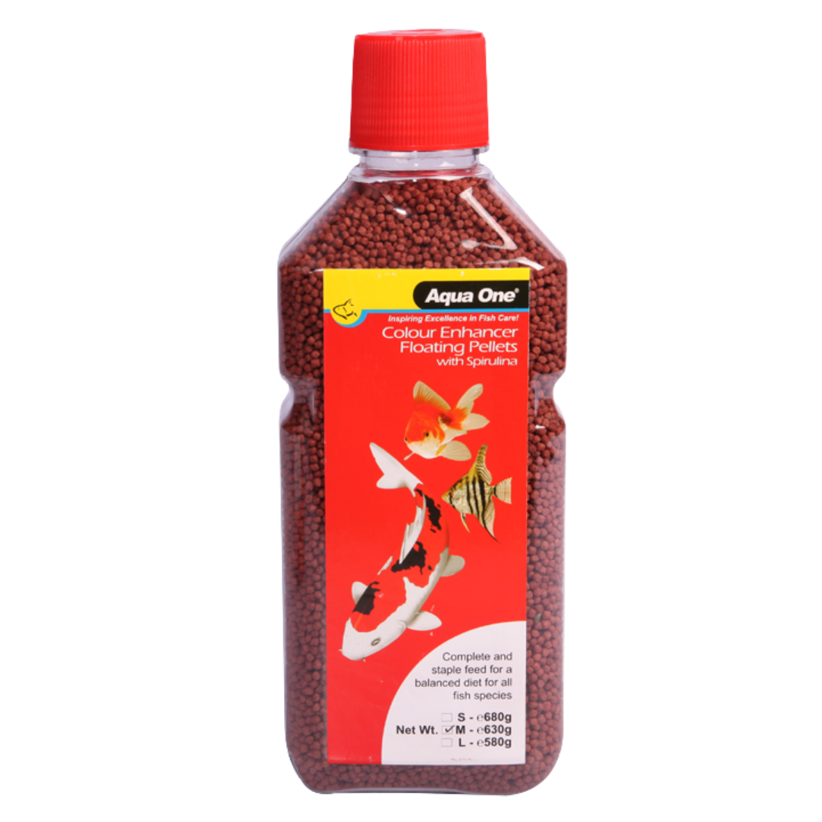 Aqua One Colour Enhancer Floating Pellet 2mm 630gm (11609)