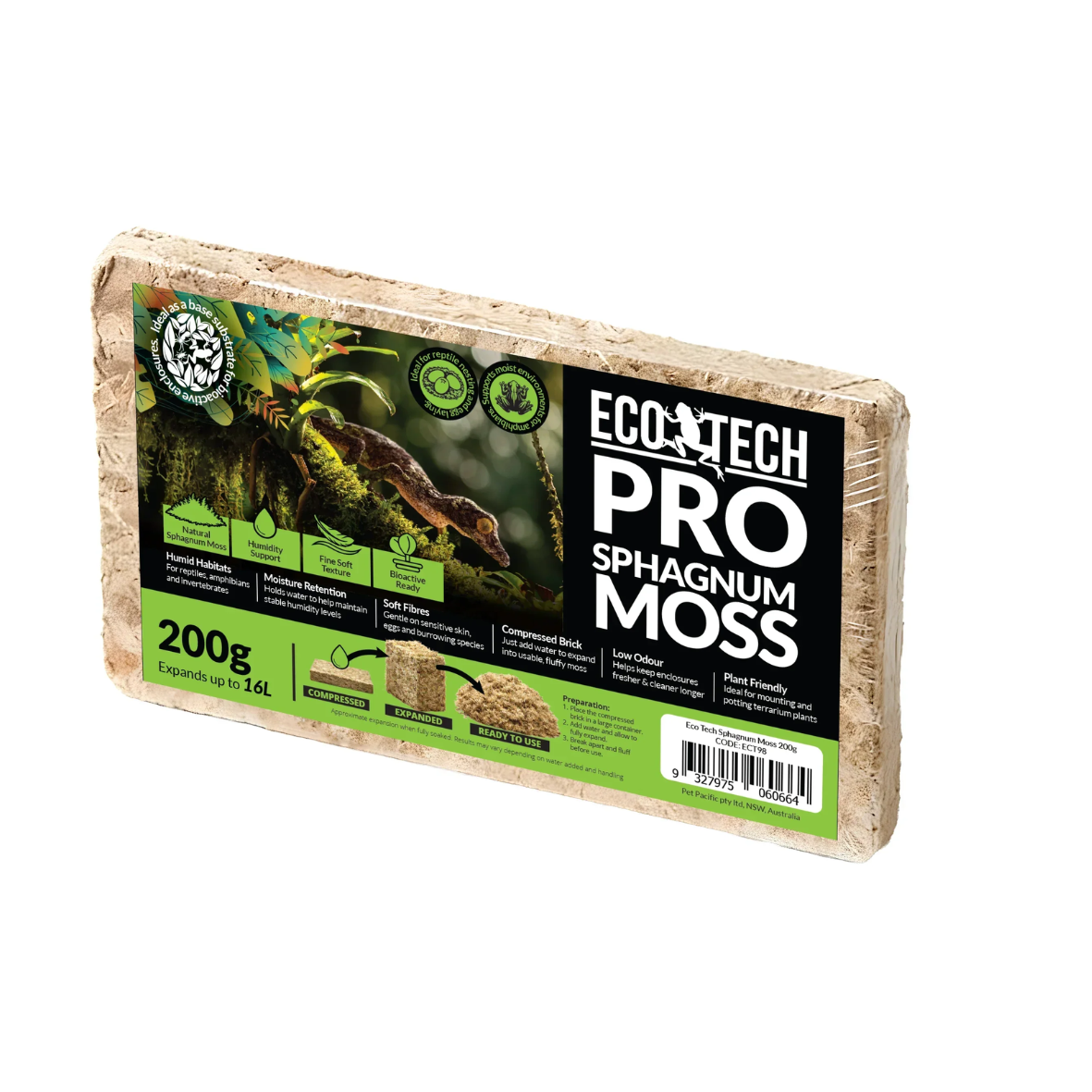 Eco Tech Pro Sphagnum Moss Block 200g