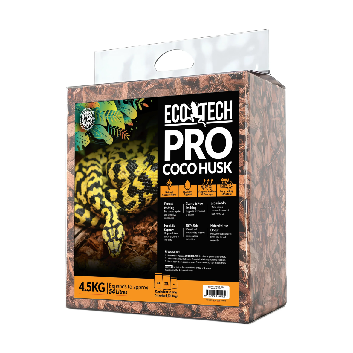 Eco Tech Pro Coco Husk 4.5kg (54L)