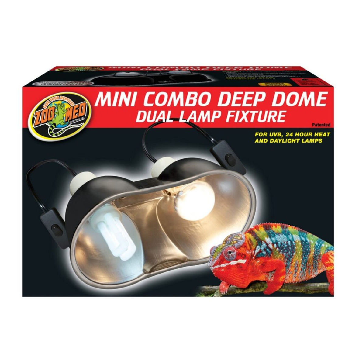 Zoo Med Mini Combo Deep dome Dual Lamp Fixture