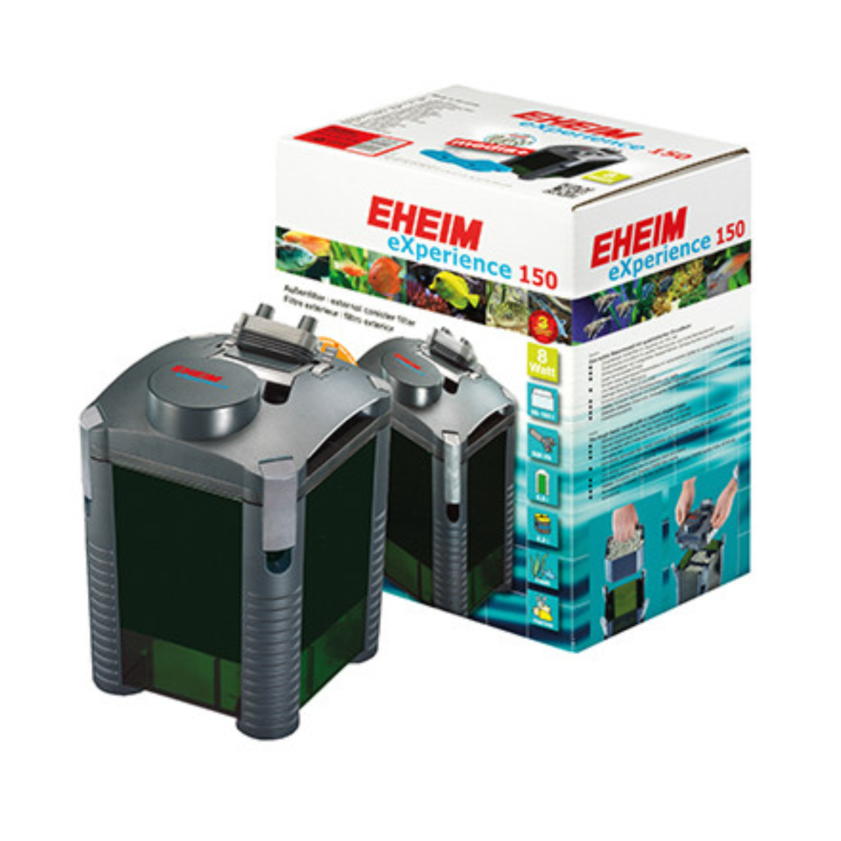 EHEIM eXperience 150 External Canister Filter - 8W, 500L/hr