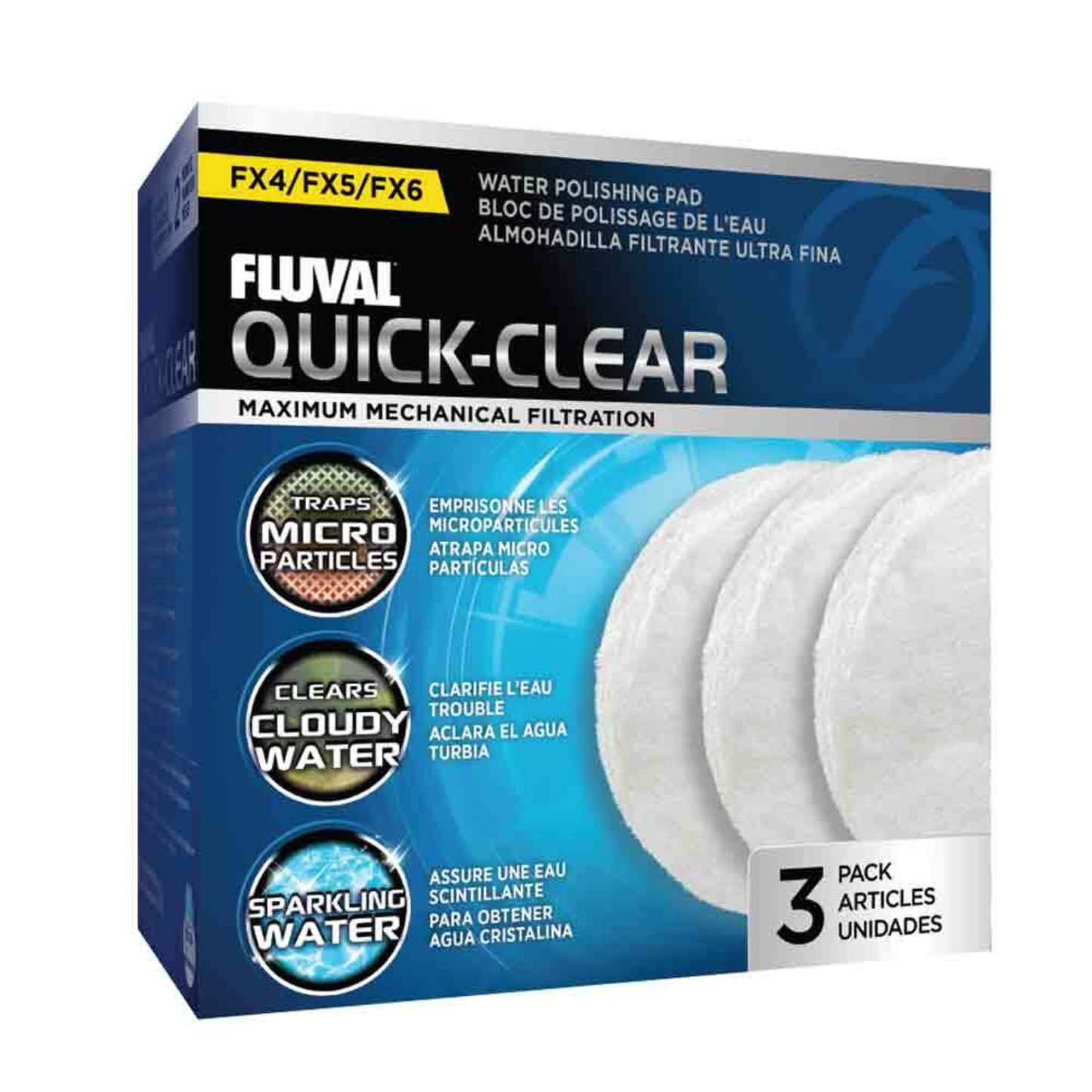 Fluval Quick Clear Water Polishing Pad - 3 Pack - FX2 FX4 FX5 FX6