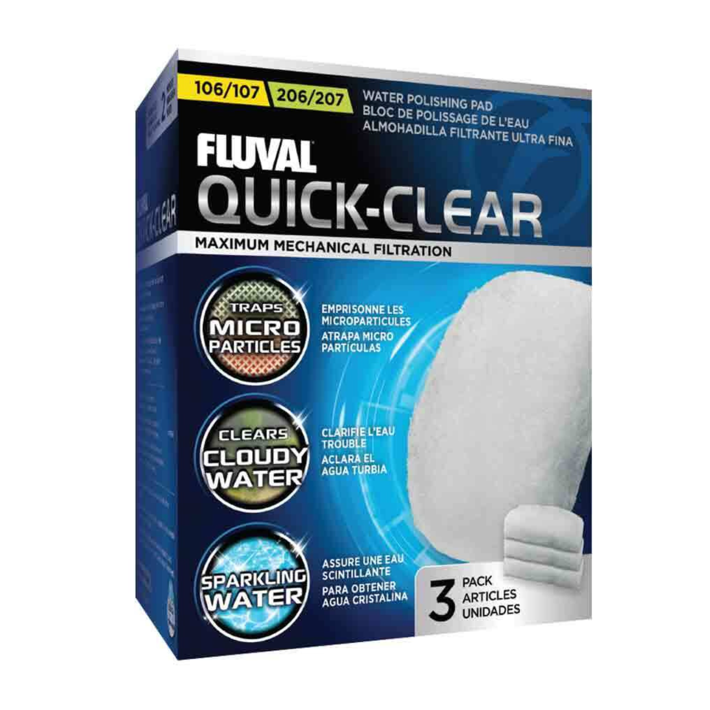Fluval 105/205 & 106/206 & 107/207 Water Polishing Pads (3pk)