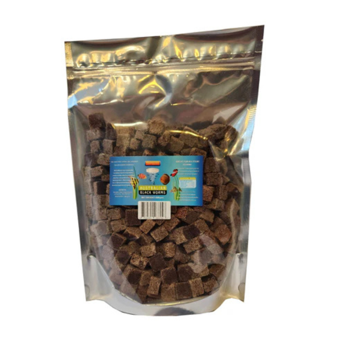 Bio-Pigment Freeze Dried Blackworms - Cubed - 200g Bag