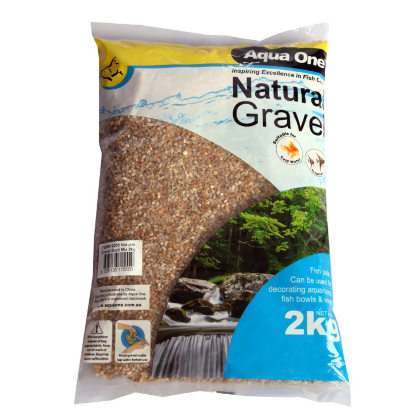 Aqua One Natural Gravel Gold Mix 2kg (12203)