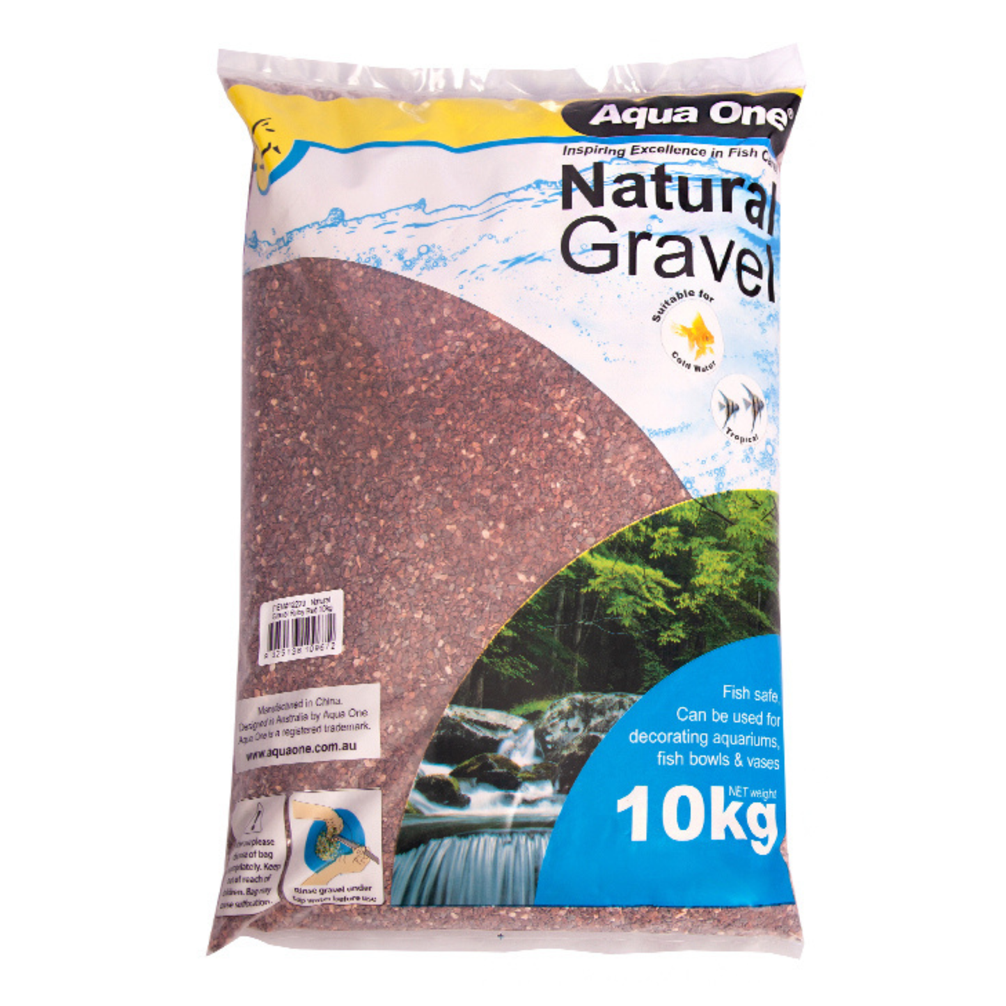 Aqua One Natural Gravel Ruby Red 10kg (12220)