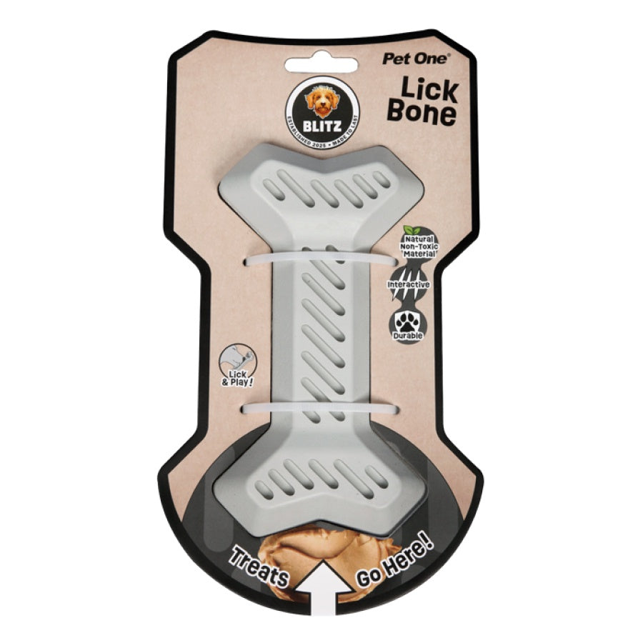 Pet One Blitz Rubber Lick Bone Grey M (57006)