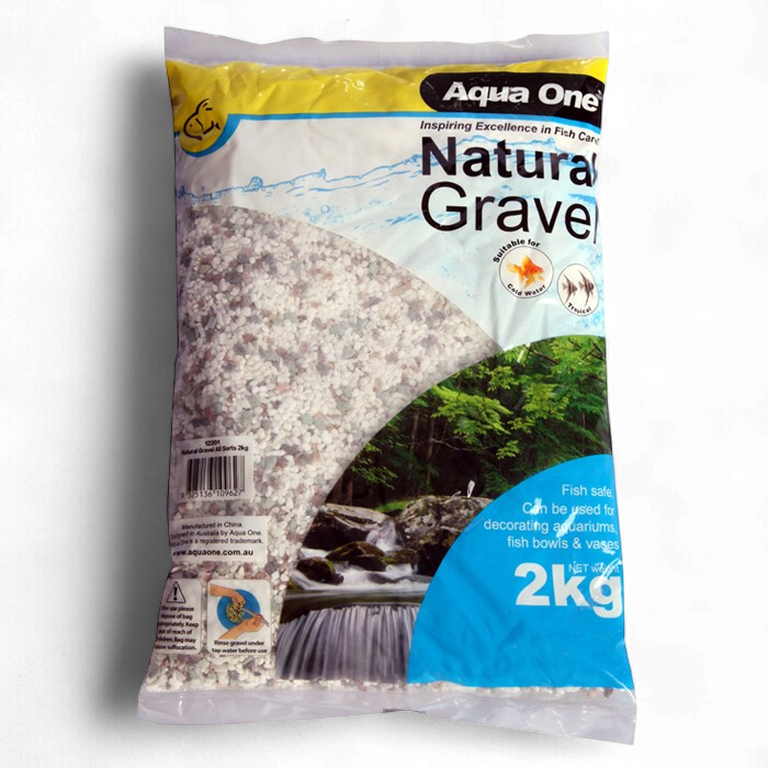 Aqua One Natural Gravel All Sorts 2kg (12201)