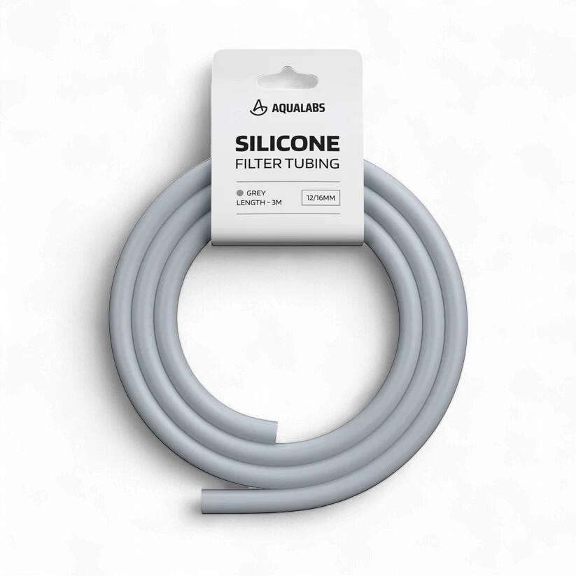 AquaLabs Silicone Filter Tubing 12/16mm Grey