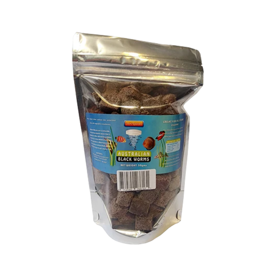Bio-Pigment Freeze Dried Blackworms - Cubed - 50g Bag