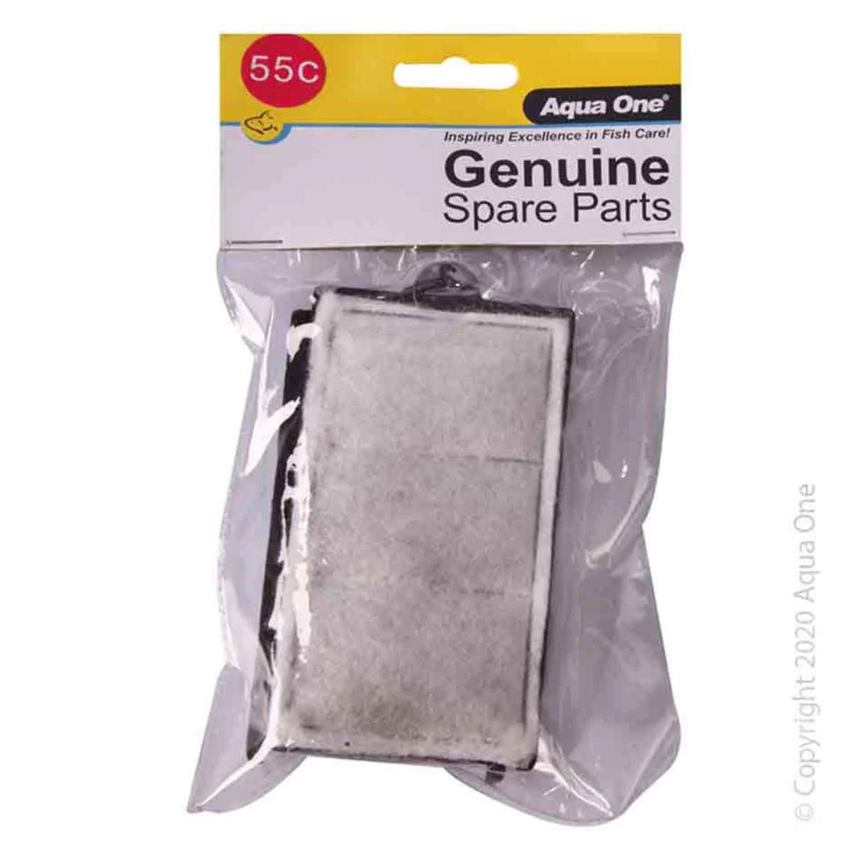 Aqua One Carbon Cartridge 2pk 55c - AquaBac 60 Betta BT10/Sanctuary Clearview 280/ Focus 14/23 (25055c)