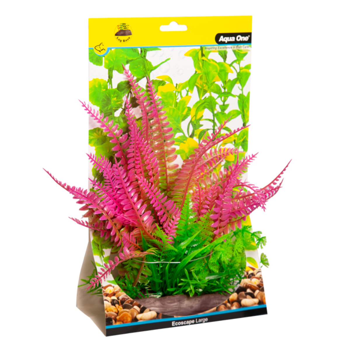Aqua One Ecoscape Large Wide Liquorice Fern/Pink Hottonia Green (28265)