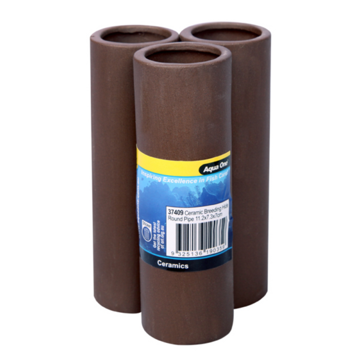 Aqua One Ceramic Breeding Hide Round Pipe 11.2x7.3x7cm (37409)