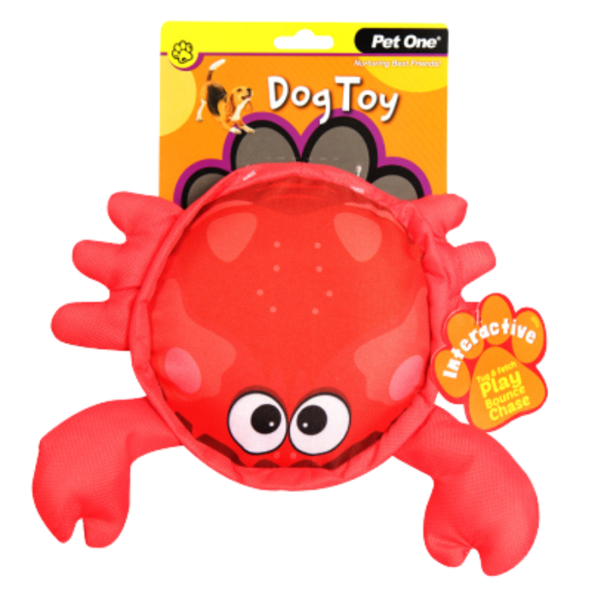 Pet One Dog Toy Crab with Big Squeaker