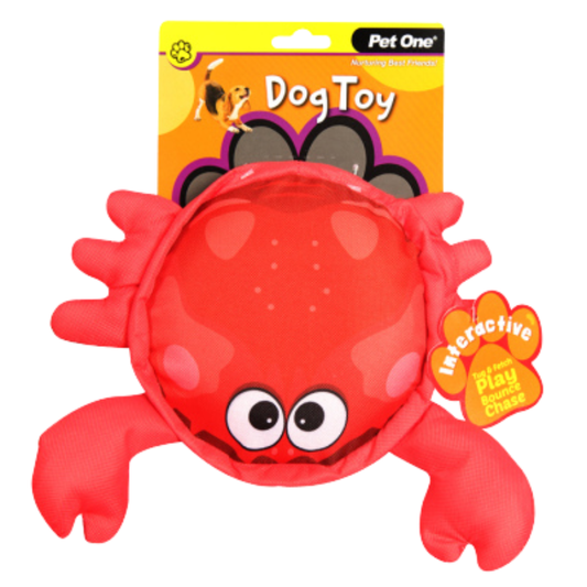 Pet One Dog Toy Crab with Big Squeaker