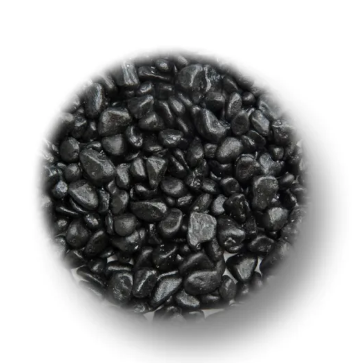 Show Master Coloured Aquarium Pebbles Painted Black 20kg