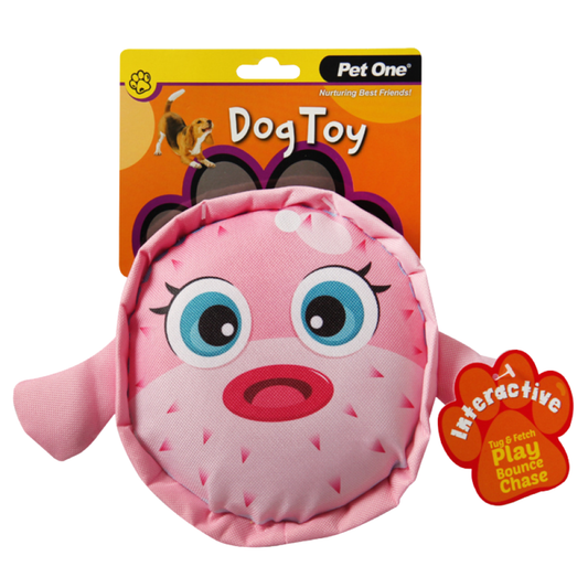 Pet One Dog Toy Globefish with Big Squeaker