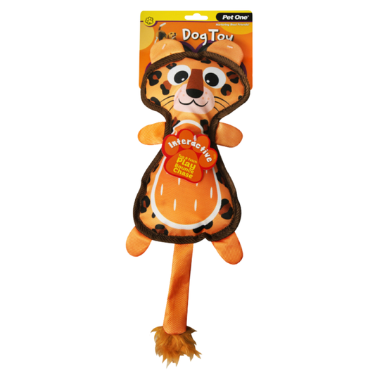 Pet One Dog Toy Tiger with Big Squeaker