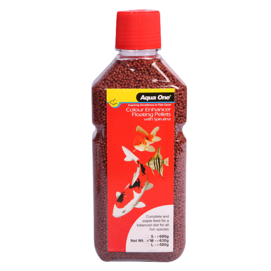 Aqua One Colour Enhancer Floating Pellet 2mm 630gm (11609)