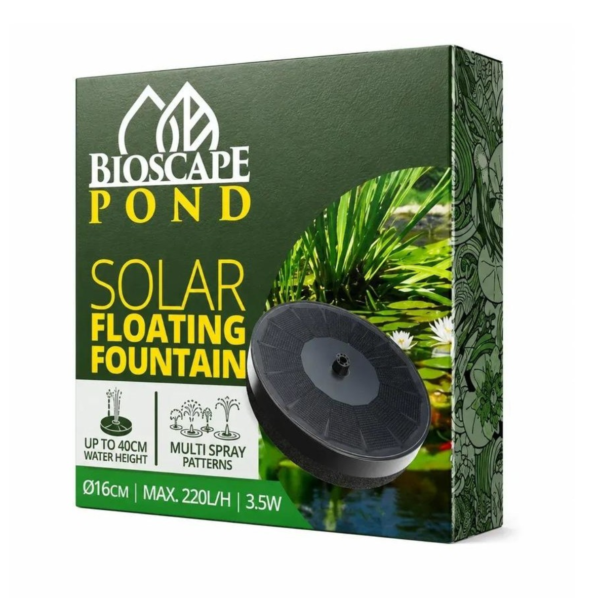 Bioscape Floating Solar Fountain 16cm