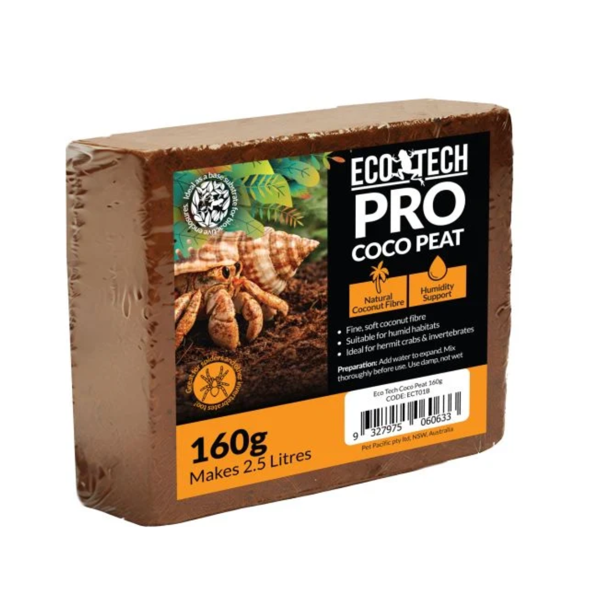Eco tech Coco Peat Hermit Crab Bedding 160gm