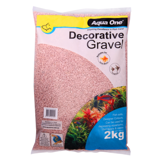 Aqua One Decorative Gravel Pastel Pink 2kg (10281PK)