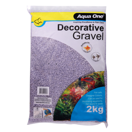 Aqua One Decorative Gravel Pastel Purple 2kg (10281P)
