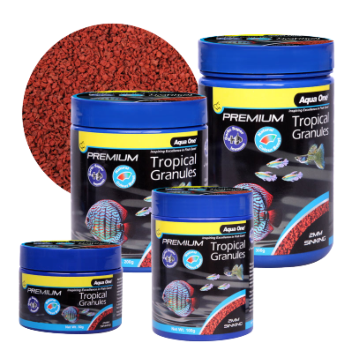 Aqua One Premium Tropical Sinking Granule 2mm