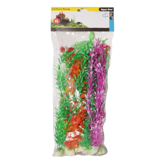 Aqua One Plastic Plant Mixed X-Large 6pk (24240)