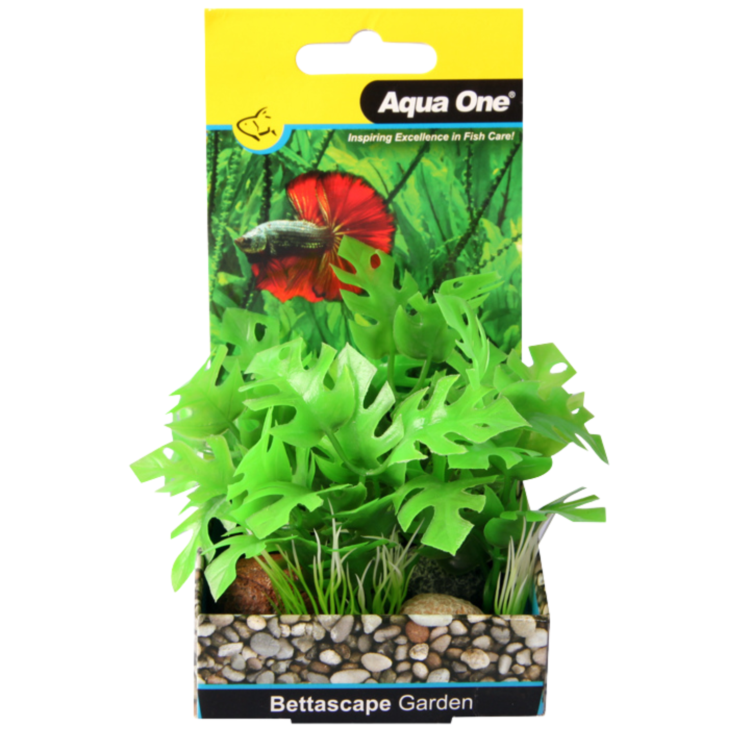 Aqua One Bettascape Monsteras Rock Garden Green (28168)