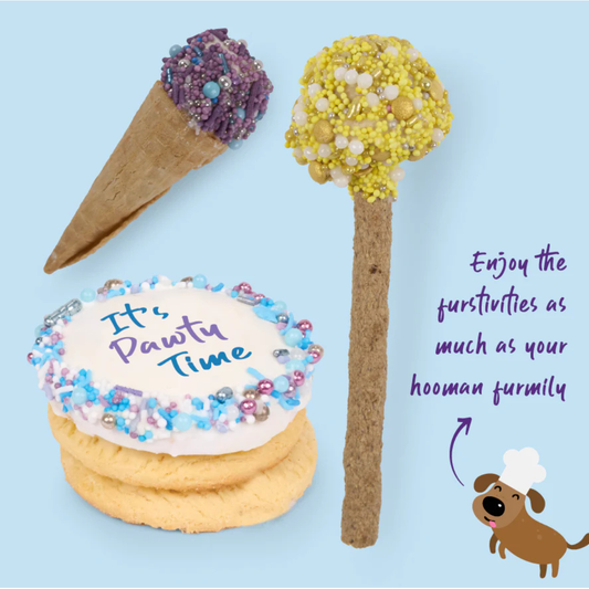 Kazoo Barney's Barkery Dog Birthday Treats Pawty Pack - Blue