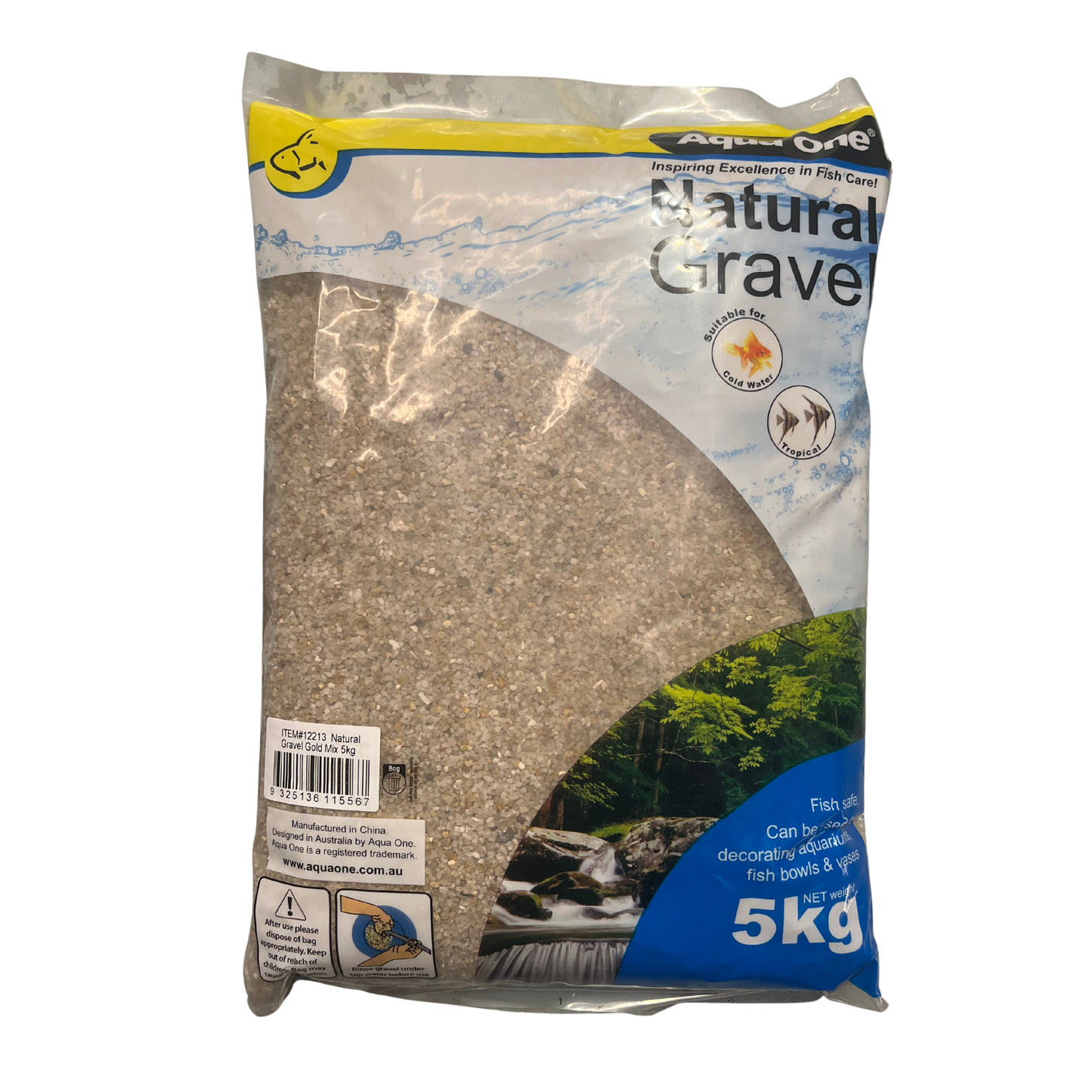 Aqua One Natural Gravel Gold Mix 5kg (12213)