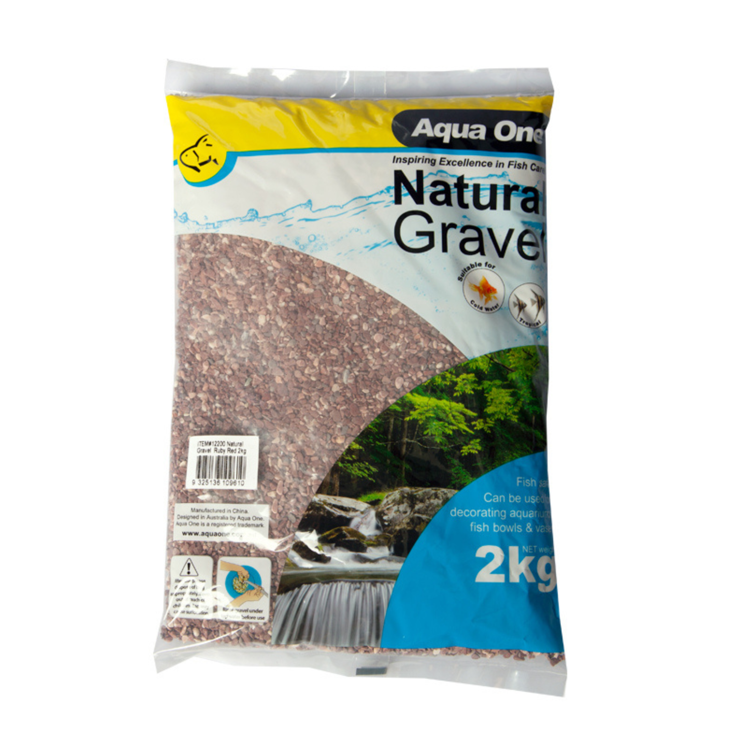 Aqua One Natural Gravel Ruby Red 2kg (12200)