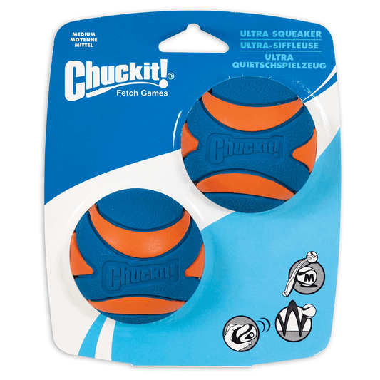 Chuckit Ultra Squeaker Ball (Medium 2pk)