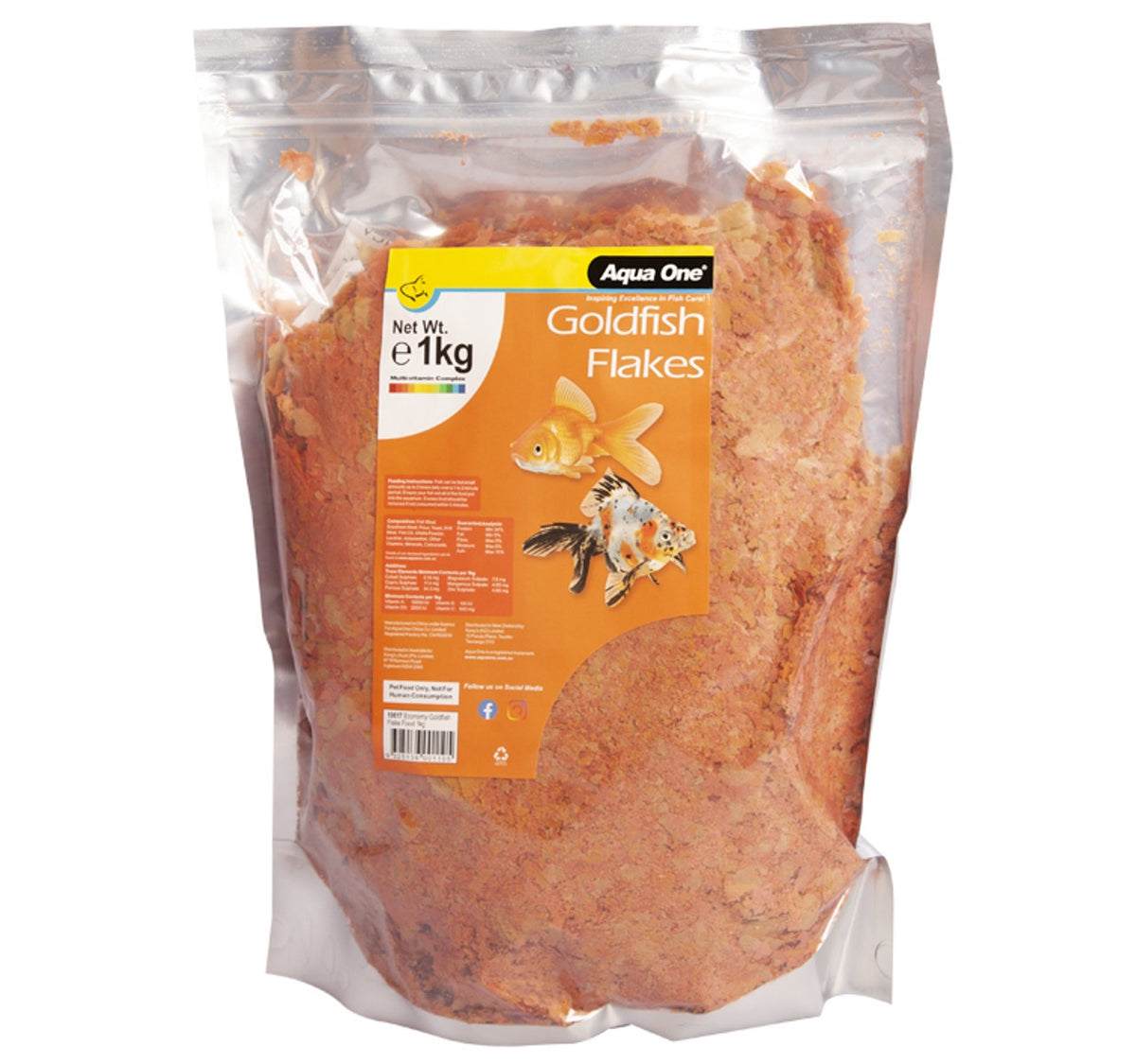 Aqua One Economy Goldfish Flake Food 1kg (10617)